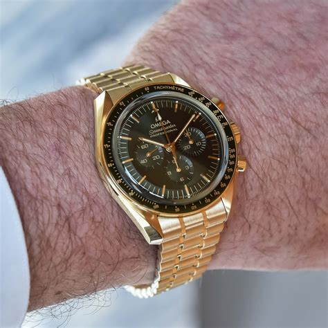 omega speedmaster green dial gold